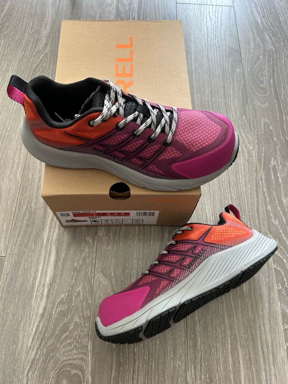 Merrell Moab Flight Carbon Fiber Sneakers Toe Fuchsia Womens Size 7.5 NEW